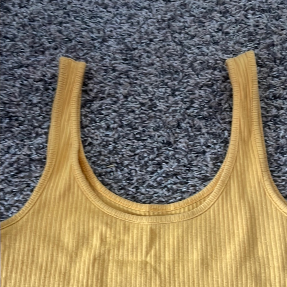 PacSun Mustard Ribbed Tank Top - Picture 4 of 5